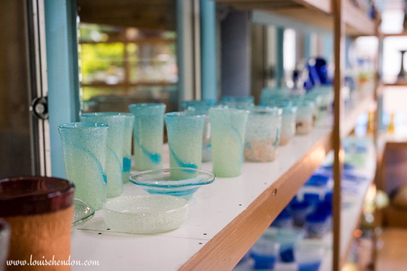 glass works glasses yomitan pottery village, okinawa, japan