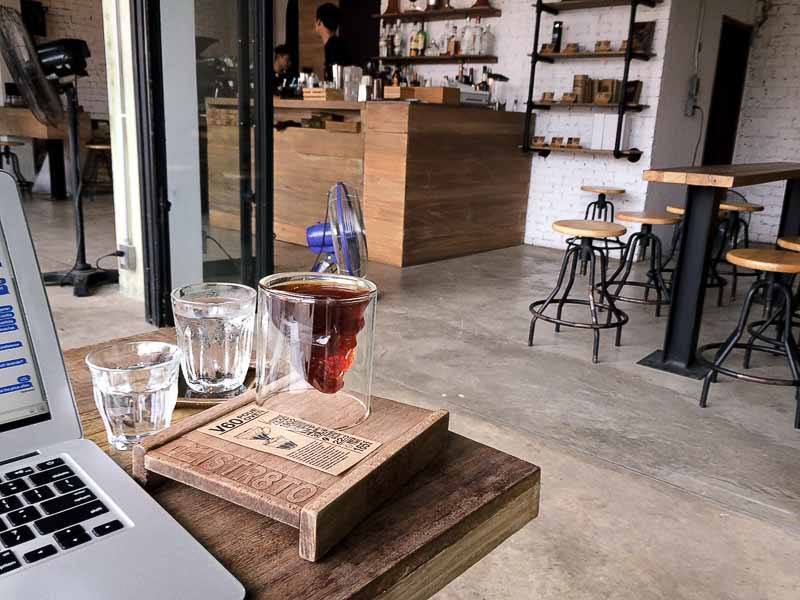 Pourover coffee at Ristr8to Labs Cafe, Chiang Mai, Thailand