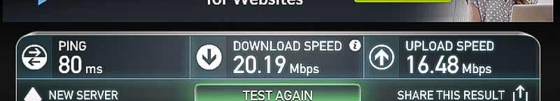 Wifi speed at Cotton Tree Cafe at Green Hill Apartments, Chiang Mai, Thailand