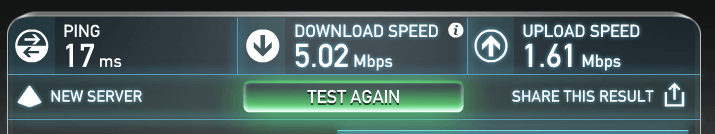 Wifi internet speed test at CAMP in MAYA mall, Chiang Mai, Thailand